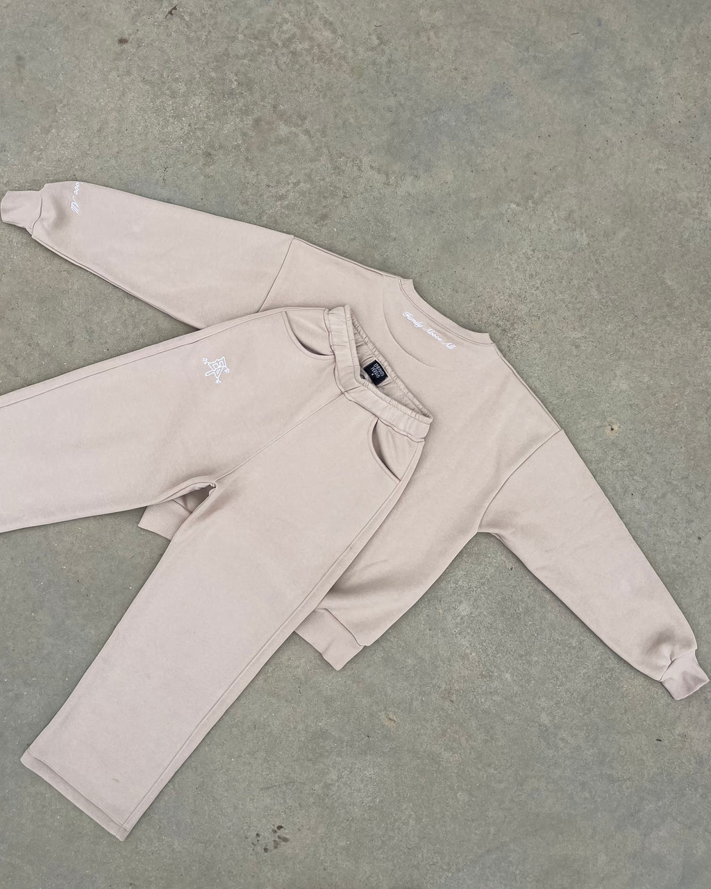 Tracksuit “Family Above All” - Beige