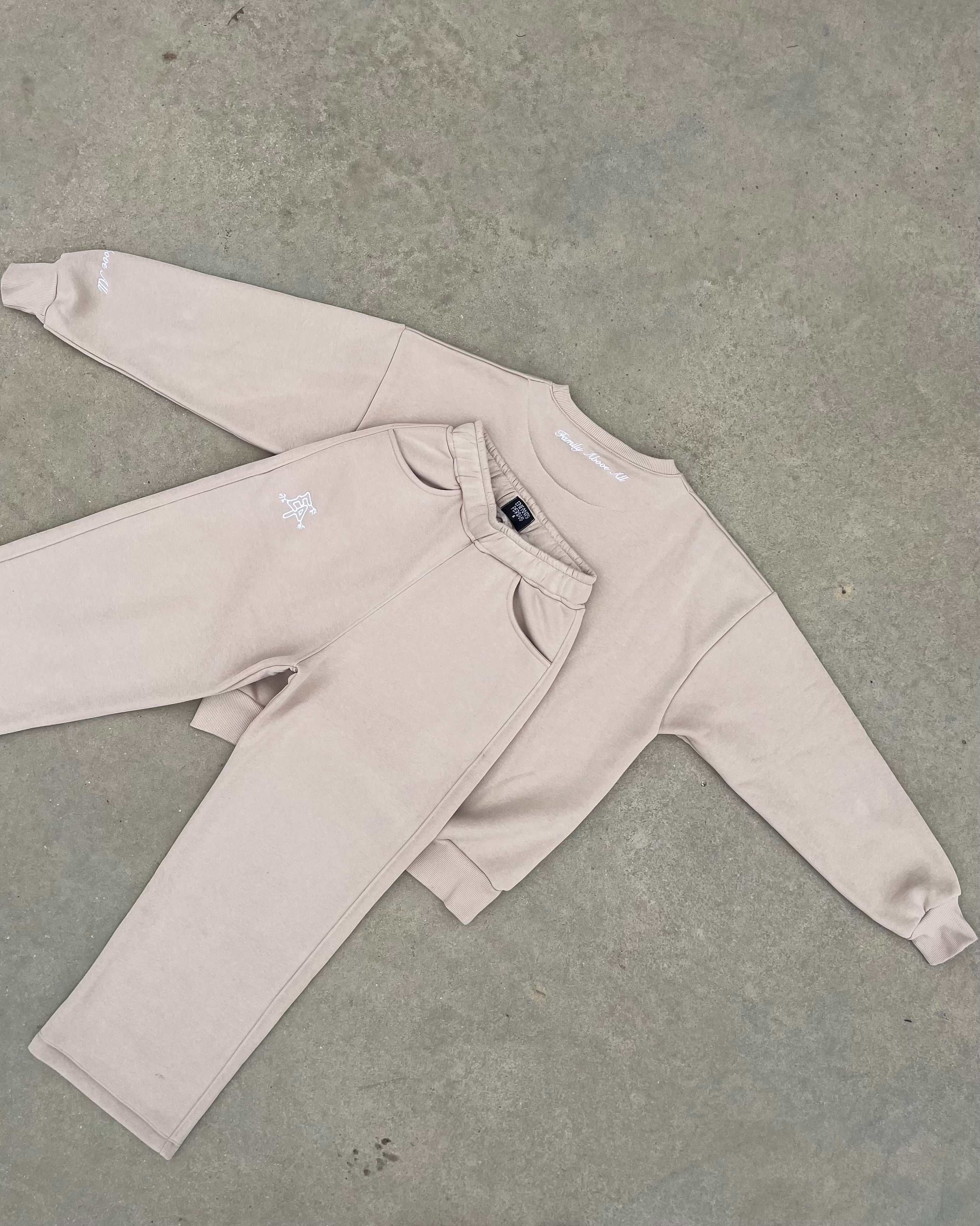 Tracksuit “Family Above All” - Beige