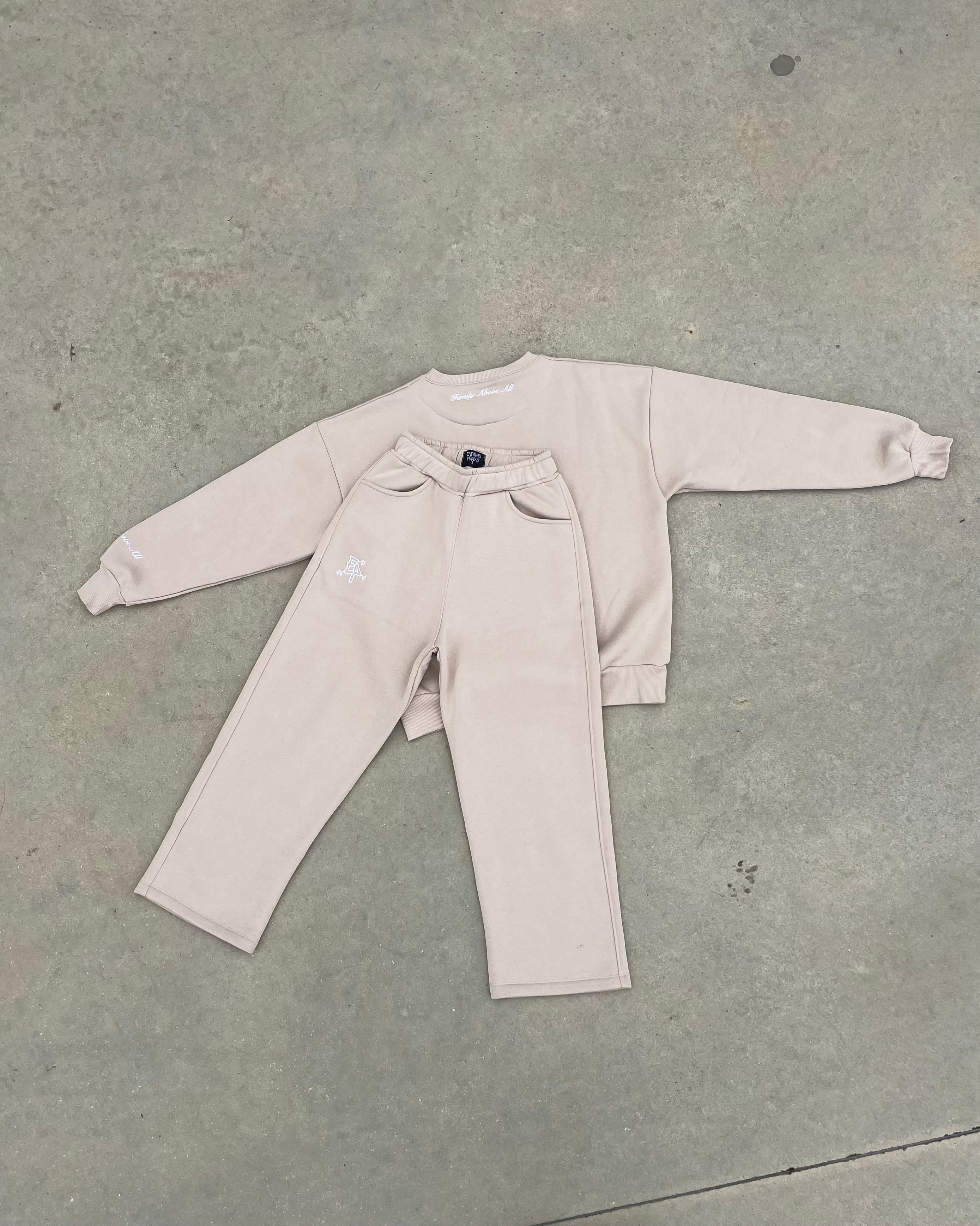 Tracksuit “Family Above All” - Beige
