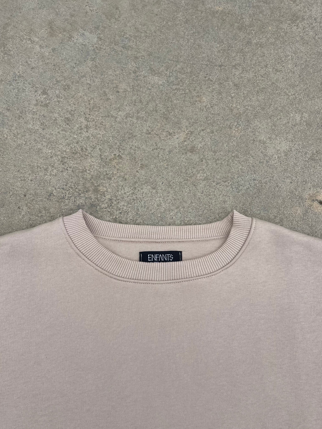 Crewneck Hoodie “Family Above All” - Beige