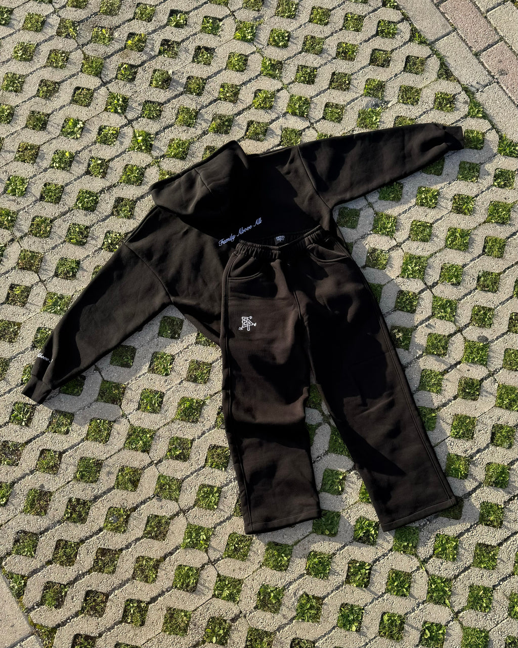 Swaetpants “EP” con fondo largo - Nero
