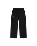 Swaetpants fondo tagliato a vivo con ricamo nero