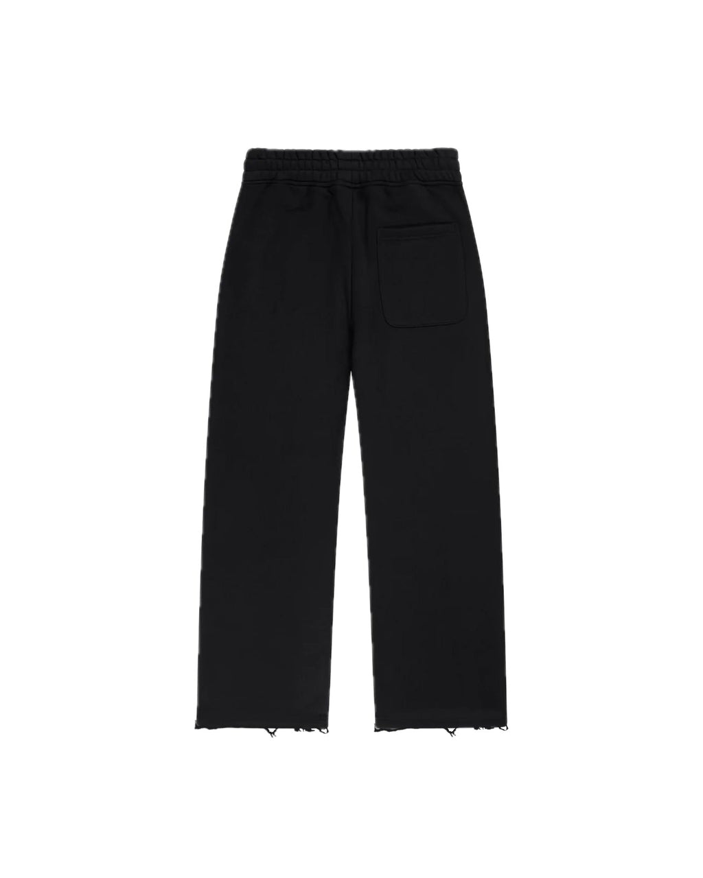 Swaetpants fondo tagliato a vivo con ricamo nero