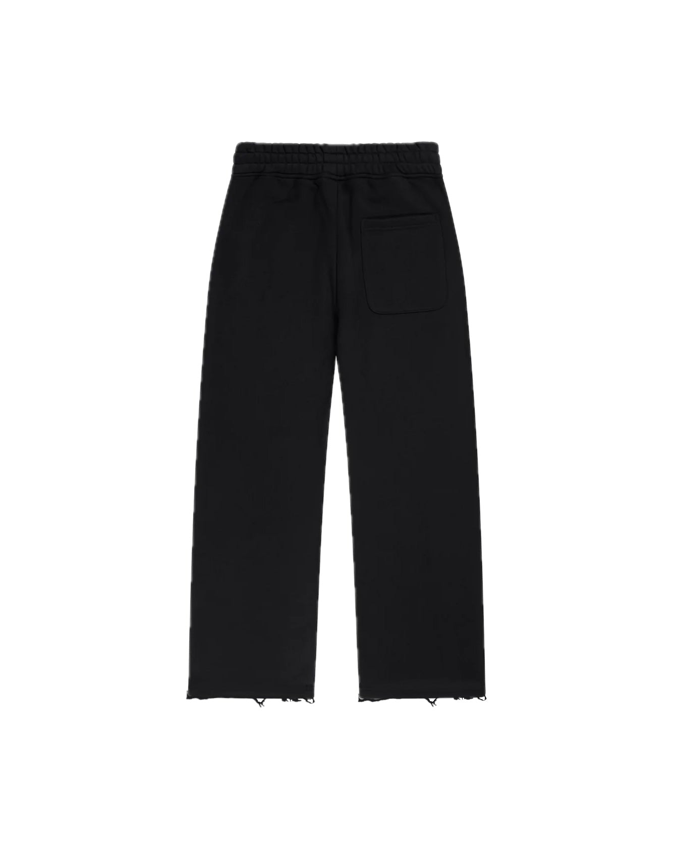 Swaetpants fondo tagliato a vivo con ricamo nero