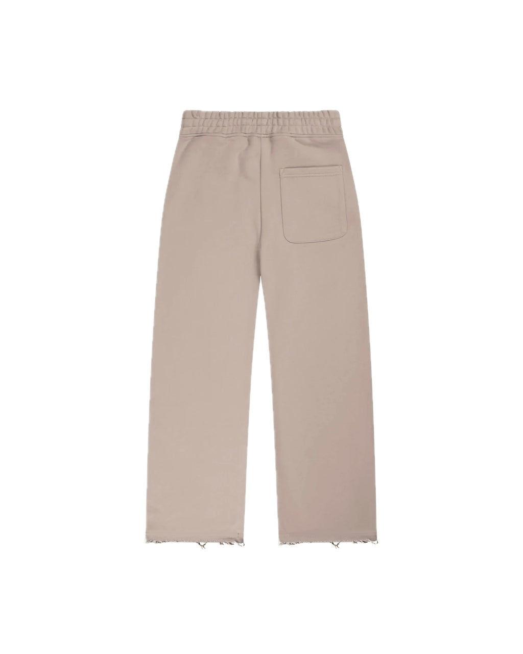 Swaetpants fondo tagliato a vivo con ricamo beige