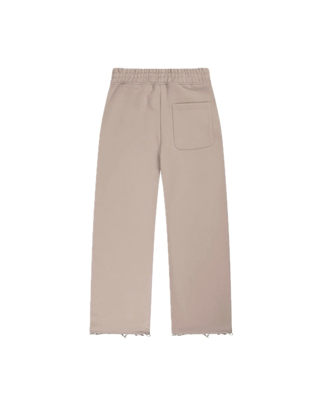 Swaetpants fondo tagliato a vivo con ricamo beige