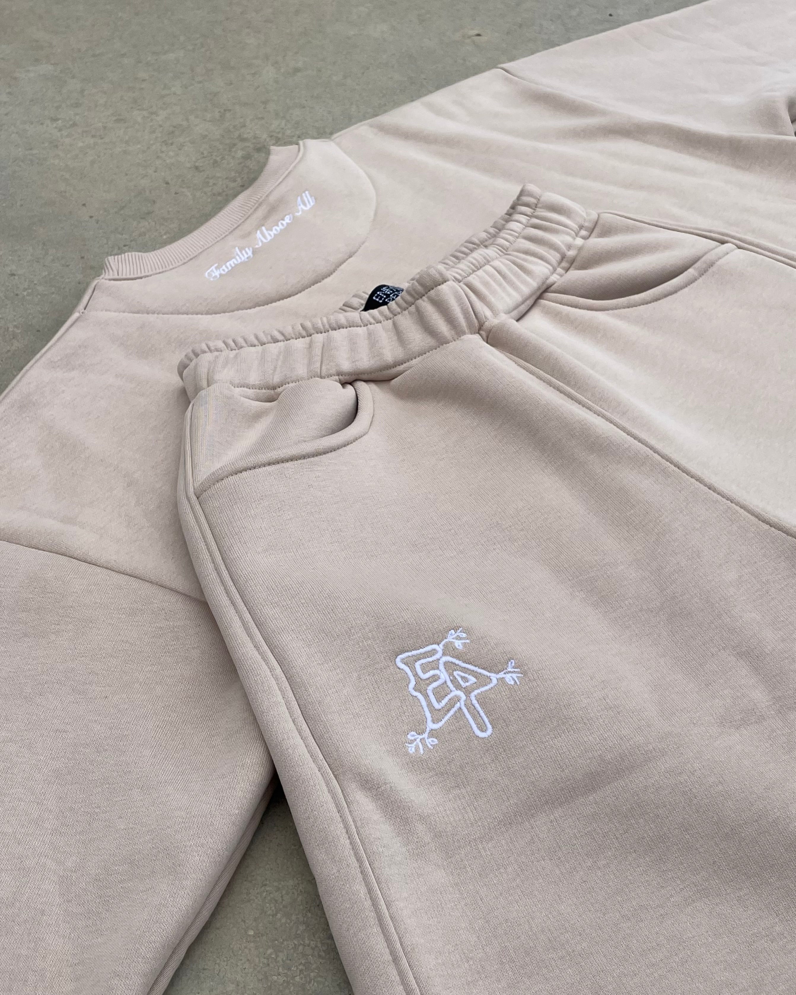 Tracksuit “Family Above All” - Beige