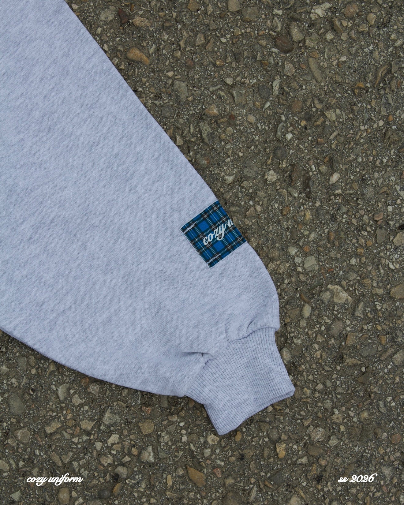 Tracksuit “cozy uniform” - Grigio e tartan Blu royal/navy