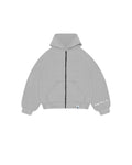 Zip-Hoodie “Family Above All” - Grigio