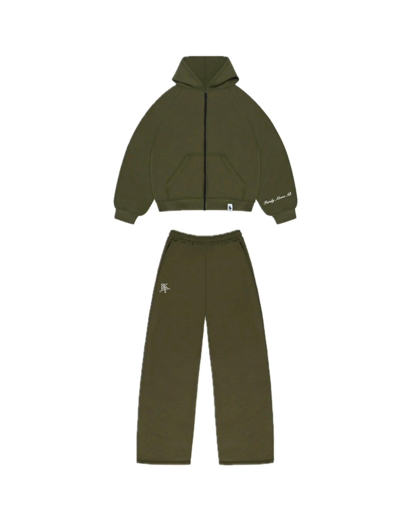 Tracksuit “Family Above All” - Verde bosco