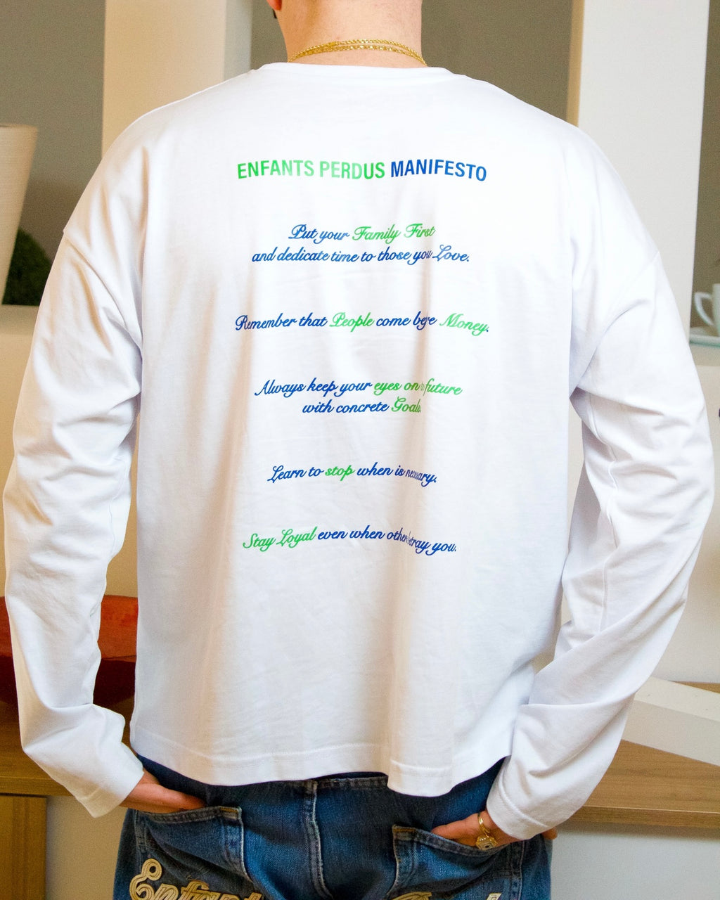 LongSleeve Bianca - “Enfants Perdus MANIFESTO”