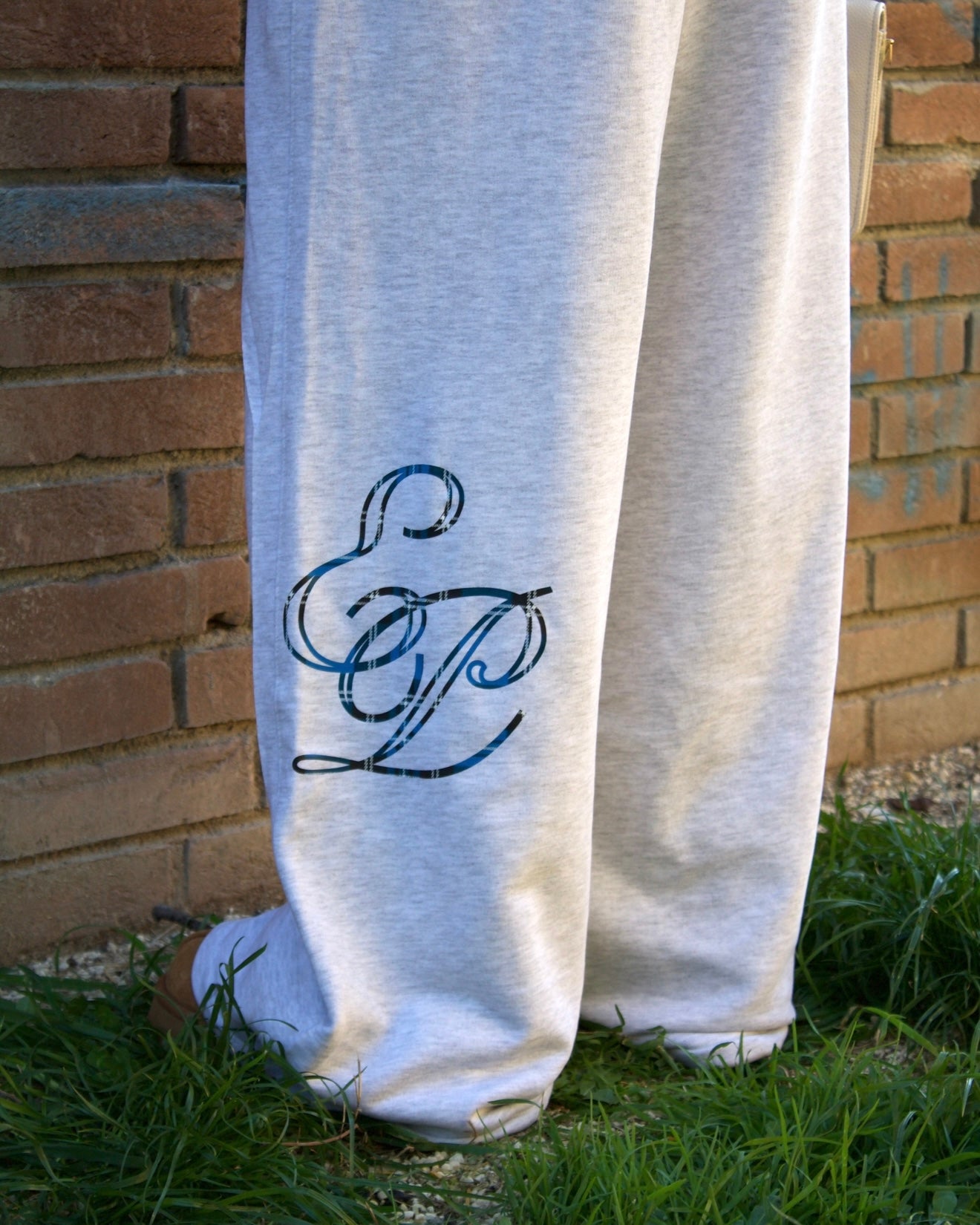 Tracksuit “cozy uniform” - Grigio e tartan Blu royal/navy