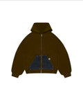 Zip-Hoodie “Denim Skin” - Marrone