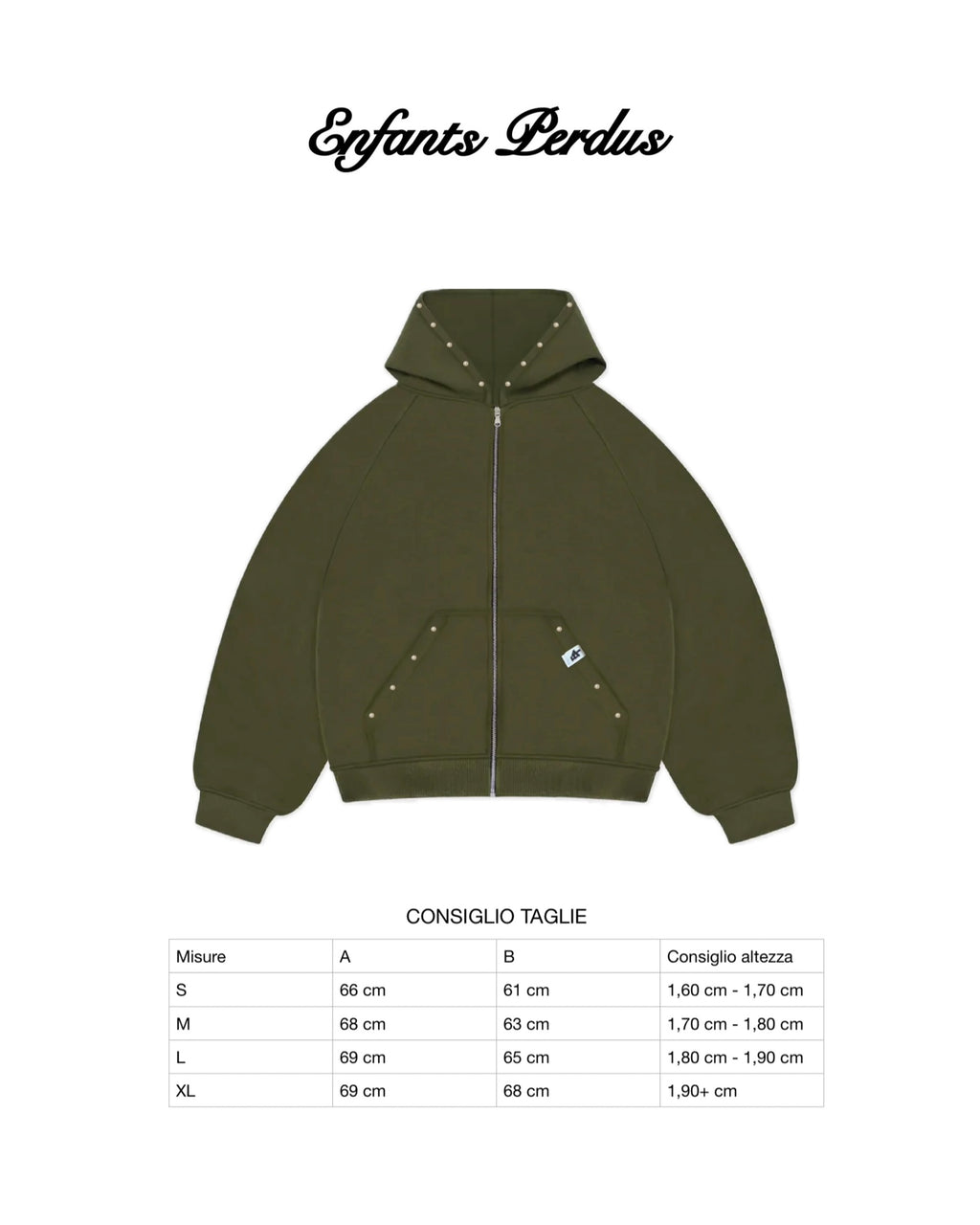 Zip-Hoodie “Leather and Pearls” - Mocha