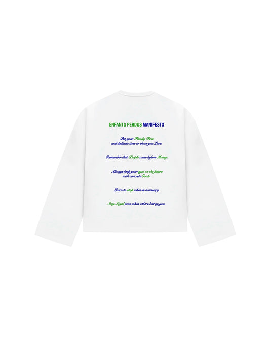 LongSleeve Bianca - “Enfants Perdus MANIFESTO”