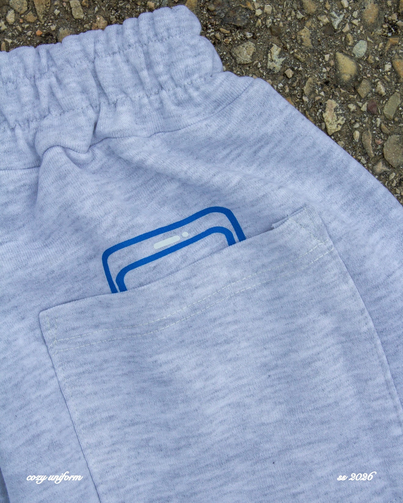 Tracksuit “cozy uniform” - Grigio e tartan Blu royal/navy