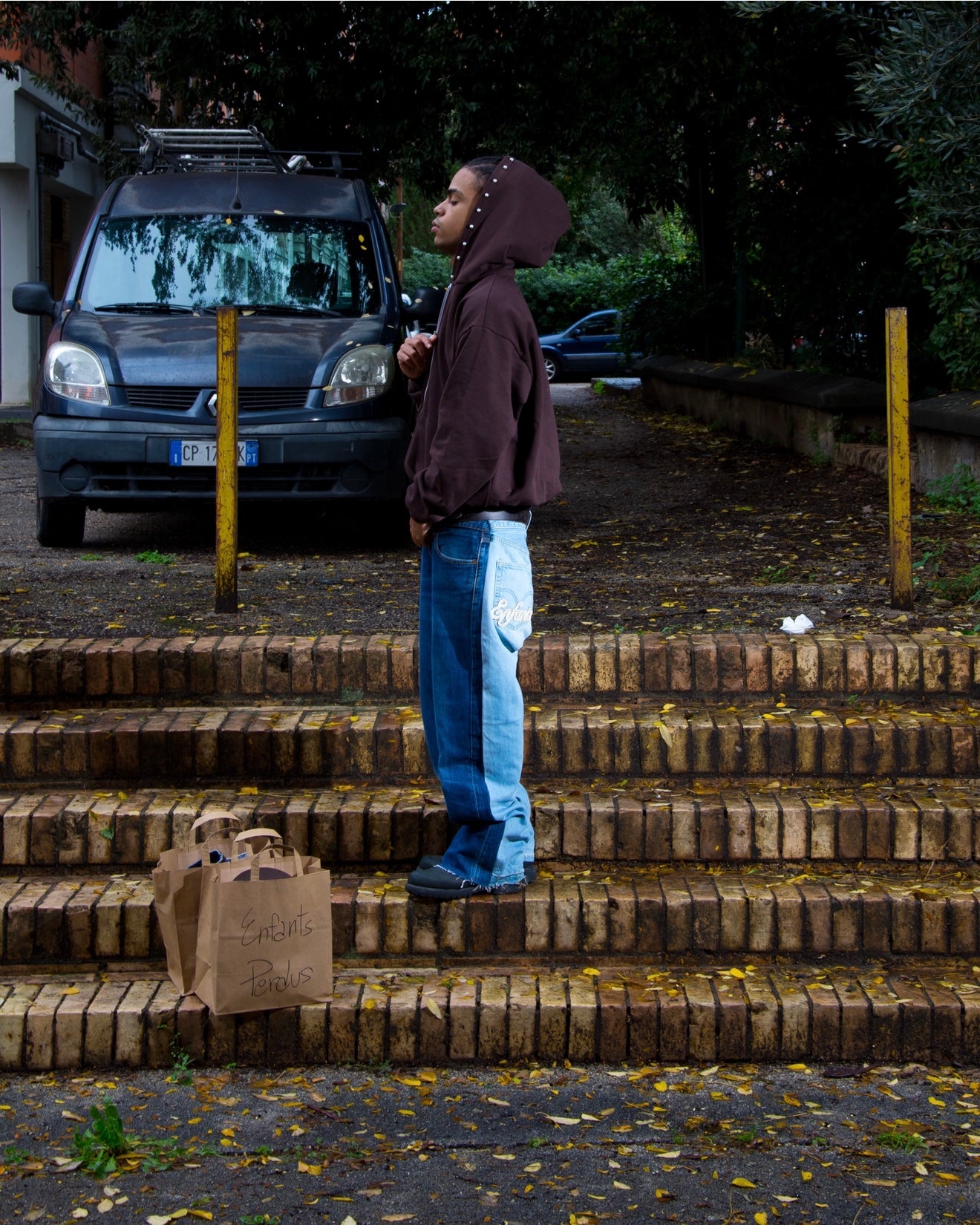 Zip-Hoodie “Leather and Pearls” - Mocha