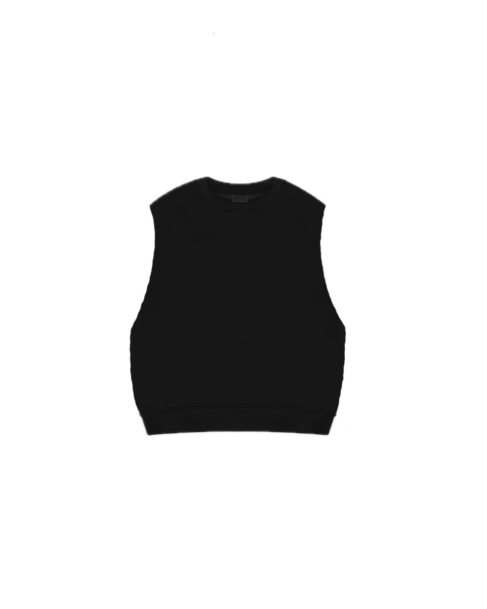 NO SLEEVE SHIRT “Cozy Uniform”- Nero