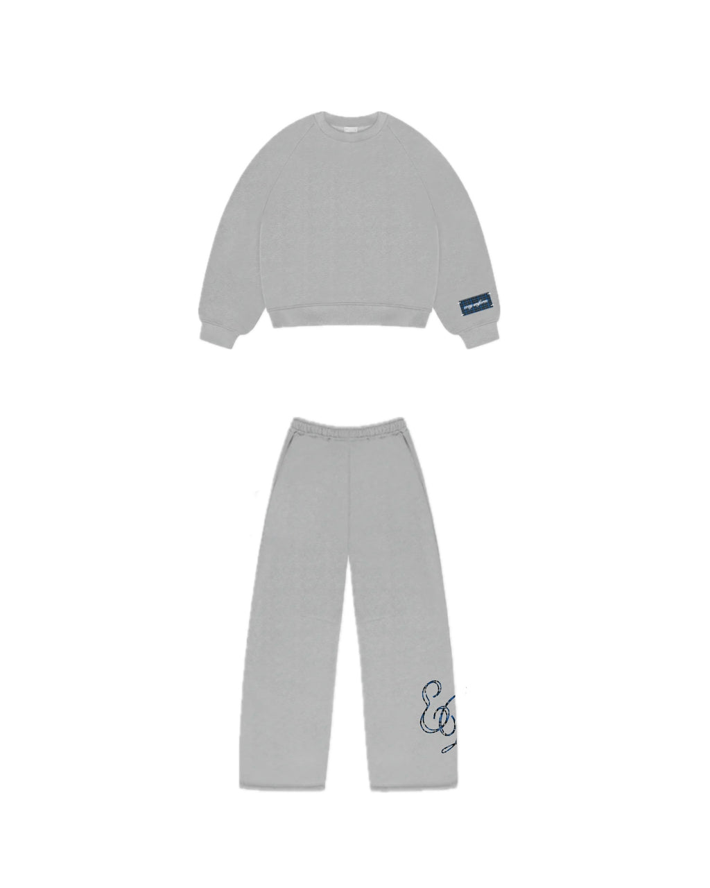 Tracksuit “cozy uniform” - Grigio e tartan Blu royal/navy
